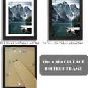 Hongkee 6x8 Picture Frame with Real Glass - Display Pictures 5x7 with Mat or 6 x 8 without Mat, Photo Frame for Wall or Table Top Display(Black, 3 Pack)
