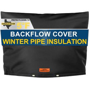 Backflow Preventer Cover Insulated with Thicker 7 Layers Fabric, 30" W x 24" H Backflow Cover with Aluminum Foil Layer for Winter Pipe Freeze Protection, Backflow Insulation Cover