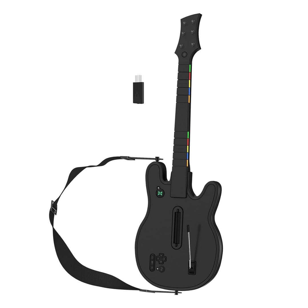JOYTORN Wireless Guitar Controller Compatible with Xbox Series X/S, Xbox One,PC, Guitar with RGB Lighting & Strap,Supports for Rock Band 4, Fortnite Festival  Black
