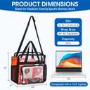 Oraben Clear Tote Bag Clear Bag Stadium Approved 12x6x12 Stadium Bag for Work, Sports Games,Gym
