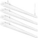 8FT LED Shop Lights 110W [6 Lamps F96T12 Equiv.], 12500LM, 5000K, Compact 8 Foot Strip Lights for Garage Shop, Suspended or Flush Mount, Energy Saving up to 4000W / 5Y, 4 Pack