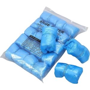 100 Pack Shoe Covers Disposable for Indoors, Fits Up To 11 US Men and 13 US Women Size(Blue)