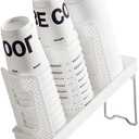 Coffee Cup Dispenser Countertop - Disposable Cup Organizer with Stand, Cup and Lid Holder, Paper Cup Holder for Cafe, Home Coffee Bar, Bathroom, Office Kitchen, Break Room, Restaurant (1Row-White)