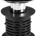 DANCO 2-in-1 Bathtub Hair Catcher Strainer and Stopper | Drain Protector Snake, Snare & Auger | Hair Drain Clog Prevention (10772),Bathtub - Chrome