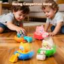 Baby Car Toys for One Year Old Boy Birthday Gift, Push and Go Cars for Toddlers 1-3 Newborn Infant 4pcs Vehicles Set for Kid 12-18 Months Toddler Toys First Birthday Gifts for 1-3 Year Old Boys Girls