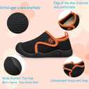 TUOTOM Toddler Tennis Shoes Boys Girls Lightweight Breathable Barefoot Shoes Wide Kids Slip On Sneakers Black 9 Toddler
