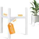 Aripark Plant Stand Indoor Adjustable, Metal Modern Plant Stands, Heavy Duty Stable Plant Pot Small Flower Holder Indoor Outdoor Corner, Fit 8 9 10 11 12 inch Pots, White (Pot & Plant Not Included)