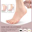 Gel Heel Grips & Inserts (4 Pairs) - Heel Cushion Liners and Pads for Enhanced Comfort, Prevent Heel Slipping, Blisters, and Rubbing, Ensures a Secure Shoe Fit (4Pairs:Beige)