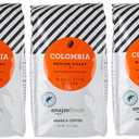 Amazon Fresh Colombia Whole Bean Coffee, Medium Roast, 12 Ounce (Pack of 3) (EXP 02/19/27)