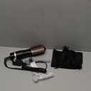 slopehill Mini Travel Dual Voltage Hair Dryer Brush,1000 Watts Hot Air Brush with European Plug, Ionic Hair Dryer and Styler for Women, Oval Barrel 2 Heat & 2 Speed Settings for International Travel (Black)