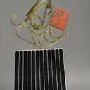 12 Pieces Metal Gun Racks Hooks Rifles Shotgun Hooks for Wall Mount Storage for Cabinets, Offices, Walls (Gold)