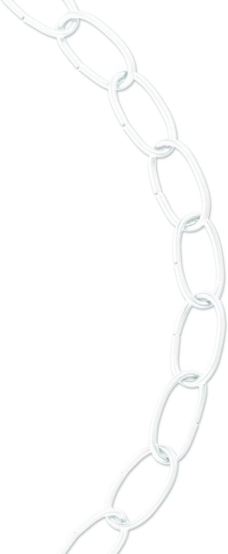 Koch No. 10 Diameter 10-Feet Decorative Chain, White, up to 45 Pound Weight Limit, Made for Securing Gates and Fences, A19311