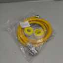 72" Flexible Gas Line Hose, Appliance Gas Line with Connector 1/ 2" MIP 1/ 2"FIP Fitting OD(1/ 2" ID) Gas Range Connector Kit for Stove, Gas Stove, Dryer, Water Heater By MIFLUS