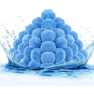 MJZ Pool Filter Balls for Sand Filter, 1.54 Lbs Reusable Sand Filter Balls for Swimming Pools, Efficient Eco-Friendly Polysphere Pool Filtration Balls, Pool Filter Balls Media for Sand Pump(Blue)