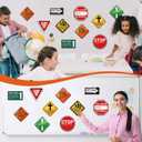 Frienda 10 Pcs Christian Road Sign VBS Road Trip Decorations Paper Religious Bulletin Board Cutouts Construction Party for Halloween Trunk or Treat Classroom Bible Sunday School Church Decor