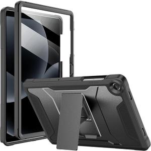 Soke Case for Galaxy Tab A11+ Plus /A9+ 11-Inch, with Screen Protector and Kickstand, Rugged Full Body Protective Cover for Samsung Galaxy Tablet A11+/A9+ SM-X230/236/210/216 - Black