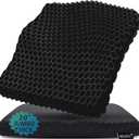 20" Gel Seat Cushion for Long Sitting(Jumbo&Thick)  Office Chair Cushion  Wheelchair Cushions for Pressure Sores  Non-Slip Desk Chair Car Seat Cushion Driving  Sciatica & Back Pain Relief (Black)