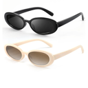 DANAMY Sunglasses Womens Retro Oval Sunglasses for Women Men Fashion Small Oval Sun Glasses 90s Vintage Driving Shades