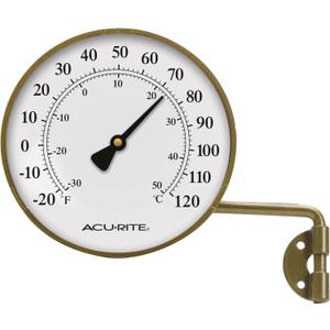 AcuRite, brass 00334 4-Inch Swivel Thermometer, 3.5 Inch