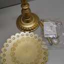 ZUMELER Gold 5Pcs Cake Stands Set Metal Round Cupcake Holder Cookies Dessert Display Plate Serving Tower Tray Platter with Handl for Baby Shower Wedding Birthday Party Celebration