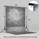 ZTHMOE 5x7ft Fabric Grey Abstract Texture Photography Backdrop (No Stand No Clips) Portrait Photoshoot Background Adult Newborn Child Headshot Photo Studio Props Booth Rod Pocket On Top