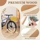 Wooden Bike Floor Stand, Indoor Storage Rack for Road Mtb Gravel Bicycles