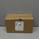 Vintage Christmas Tree Figurines White with Gold, 9.64" Tabletop Xmas Tree Ornaments Christmas Centerpieces for Mantle Desk Decor, Decorative Trees Set of 2 for Modern Farmhouse Indoor Decor