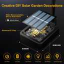 Solar Lights Outdoor - Upgraded 4-Pack of 32 LEDs Solar Garden Light,IP65 Waterproof Outdoor Decor Solar Firefly Lights for Yard,Pathway Decoration,Unique Gifts for Women and Grandma (Warm White)