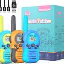 FOREDOM Rechargeable Walkie Talkies for Kids Walkie Talkies Long Range for Boy & Girl Age 3 to 12 Year Old Birthday Toys - 3 Pack