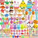 MUKOSEL 208pcs Easter Egg Fillers, Easter Basket Stuffers, Easter Egg Stuffers Small Toys for Easter Egg Fillers Bulk for Kids Boys Girls Filled Egg Hunt Party Favors Classroom Prizes
