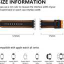 2 x Compatible with Apple Watch Bands 49mm-42mm Silicone Divers Model Replacement Rubber Sport Watch Strap for iWatch Series 10/9/8/7/6/5/4/3 Ultra 2 SE Bicolor for Men and Women (Orange)