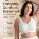 SHAPERMINT Wireless Bras for Women No Underwire – Small to Plus Size Bralettes with Support and Natural Lift (White, M)