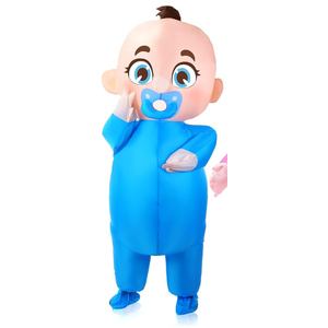 Giant Inflatable Baby Costume 96 Inch Gender Reveal Ideas Boy and Girl Blow Costume Outfit for Adult Baby Shower Gender Reveal Party Halloween Christmas Cosplay Supplies
