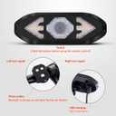 Bike Tail Light with Turn Signals Wireless Remote Control Waterproof Bicycle Rear Light Back USB Rechargeable Ultra Bright Safety Warning Cycling Taillight for Night