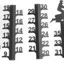 Tyenaza 36 Inch Snow Gauge Outdoor, Large Iron Snowfall Measuring Gauge Stick Outdoor Snow Depth Measure Rod for Garden Yard Christmas Decorations