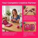 YMCLUB 127 Pcs Crochet Hooks Set, Aluminum Knitting Needles Kit with Portable Pink Case, Complete Yarn Weaving Sewing Tools for Beginners and Experienced Crocheters
