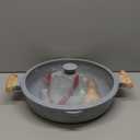 2-In-1 Ceramic Nonstick Deep Frying Pan Skillet, 12.5 Inch Saute Pan with Lid Non Toxic, PTFE & PFOA Free, Compatible with All Stovetops- Blue