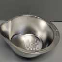 Rice Washer Strainer Bowl - 4-in-1 Washing Bowl for Quinoa, Stainless Steel Rinser With Side Drainers Small Colander for Cleaning Fruits, Vegetables, and Beans - Versatile Kitchen Tool