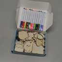 Worgree DIY Wooden Magnets, 36 pcs Wooden Art Craft Supplies Painting Kit for Kids Party Favors for Boys Girls Ages 4-8 8-12 Birthday Easter Crafts Gifts Toys Basket Goodie Bag Stuffers