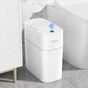 MOPALL Automatic Motion Sensor Bathroom Trash Can with Lid, 3 Gal Touchless Trash Can Auto-Adsorption Garbage Can, Slim Smart Trash Bin Waterproof Waste Basket for Bedroom, Kitchen, Office, Toilet, RV