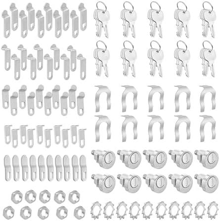 Kenning 24 Sets Cabinet Locks with Keys for Secure Drawer Mailbox RV Storage Box Replacement Lock, Zinc Alloy(5/8'' Cylinder Length, 0.4'' Max Panel Thickness) Kenning 24 Sets Cabinet Locks with Keys for Secure Drawer Mailbox RV Storage Box Replacement Lock, Zinc Alloy(5/8'' Cylinder Length, 0.4'' Max Panel Thickness)