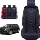 OASIS AUTO Custom Fit Seat Covers Compatible with Chevy Equinox (2010-2026), Waterproof Faux Leather Protector, SUV Interior Accessories (Front Pair, Black)