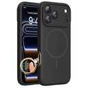 Miracase Magnetic for iPhone 17 Pro Case, Compatible with MagSafe, Integrated Silicone Camera Control Cover, 3.0mm Thicken Shockproof Drop Protection Phone Case for 17 Pro,Black