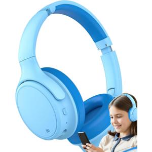 INFURTURE Active Noise Cancelling Headphones, Kids Bluetooth Headphones Wireless Over Ear Headphone, 85/94dB Volume Limited, 50H ANC & 90H Normal Playtime,for Airplane/Train/Auto/idea Gift