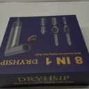 8 in 1 Hair Styler & Hair Dryer Brush Set, High-Speed Negative Ionic Foldable Hair Dryer Fast Drying, Multi Professional Hot air Styler for Curling Volumizing Straightening Styling(Grey) (ONLI BRUSH)