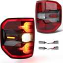 LED Tail Lights Compatible with 2022 2023 2024 Ford Maverick Lariat Rear Brake Lamp Signal Assembly Taillights Replace NZ6Z13404B NZ6Z13405B FO2801289 (LED Black Maverick, 1 Pair)