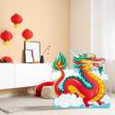 Geelin 47" Chinese New Year Dragon Cardboard Cutout Stand up 2026 Lunar New Year Party Decoration Life Size Photo Booth Props for Chinese Spring Festival Decorations