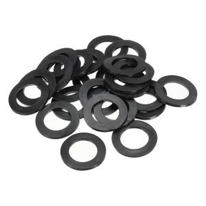 PATIKIL M25 Rubber Flat Washer, 100 Pack 25mm ID 39mm OD 2.5mm Thick Sealing Spacer Gasket Ring for Faucet Pipe Water Hose Fastener Bolt, Black