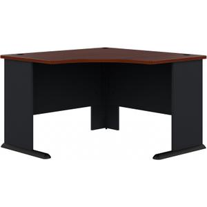 Bush Business Furniture Series A 48W Corner Desk in Hansen Cherry and Galaxy, Small Computer Table for Home or Professional Office