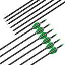 Carbon Arrow, 26" L with 2" Profile Vanes, Spine 400 Hunting Arrows 12 Pcs